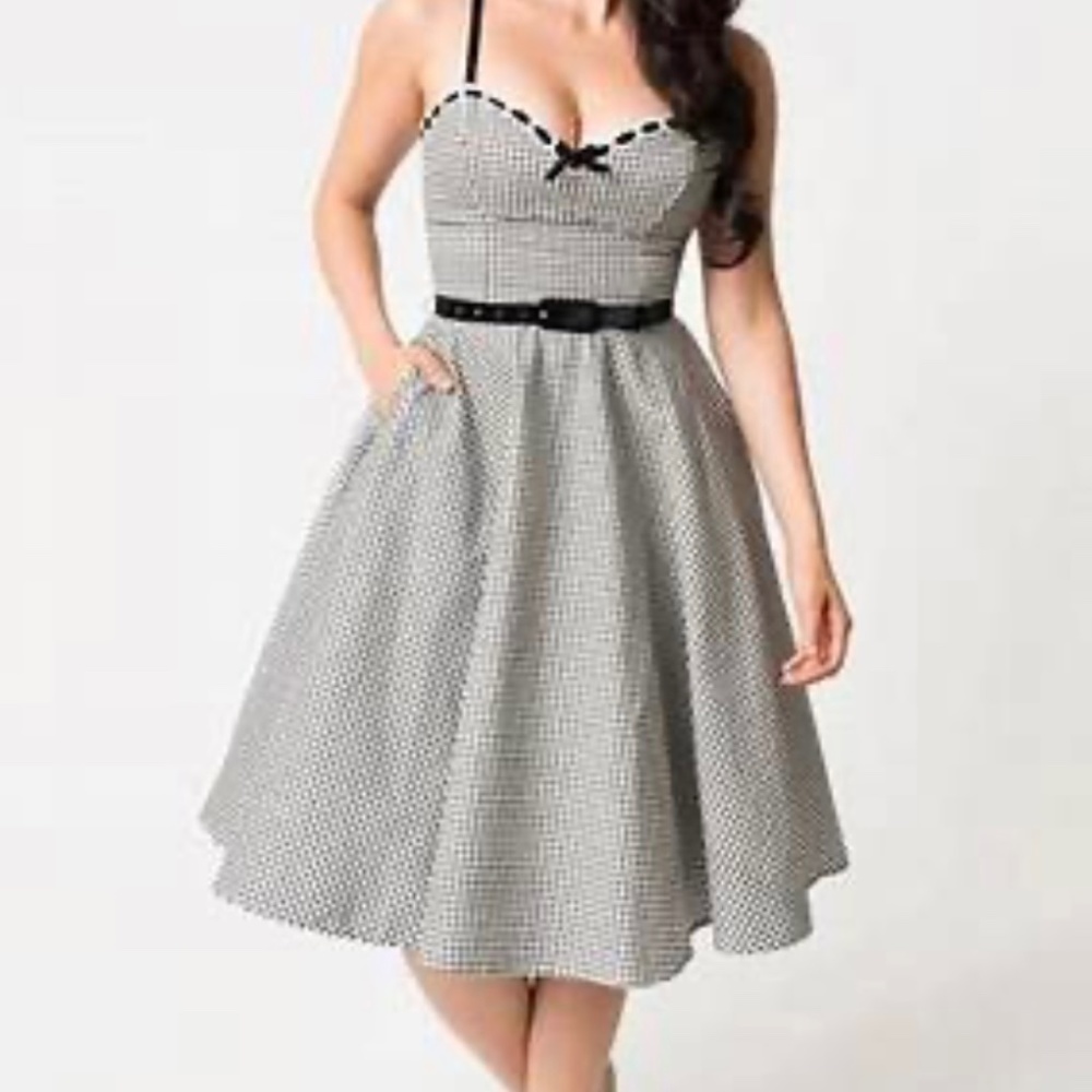 Unique Vintage x Michelins Pitt Gingham Seeing Dress
